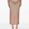 Skirts>JEAN PAUL GAULTIER Draped Pinstripe Body Morphing Long Skirt