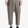 Pants>RICK OWENS Drawstring Cropped Pantaloni