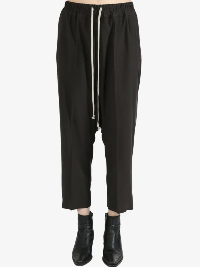 Pants>RICK OWENS Drawstring Cropped Pants