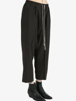 Pants>RICK OWENS Drawstring Cropped Pants