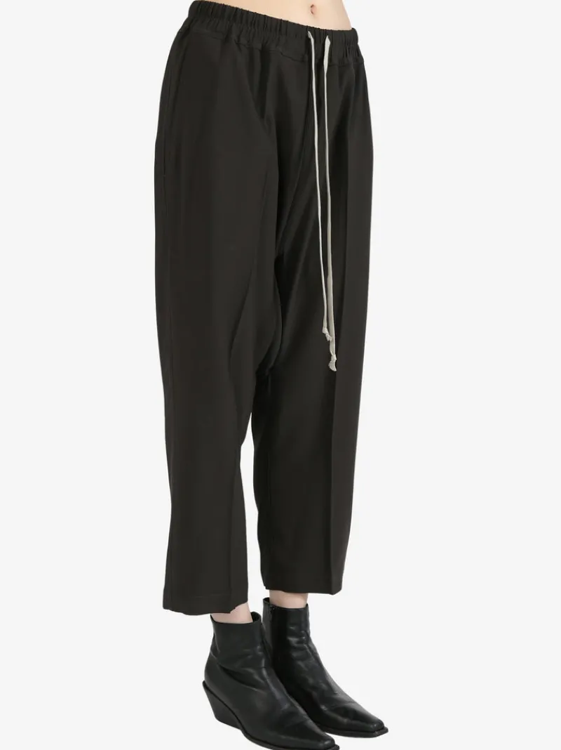 Pants>RICK OWENS Drawstring Cropped Pants