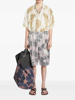 Shorts>DRIES VAN NOTEN Drawstring Waist Shorts