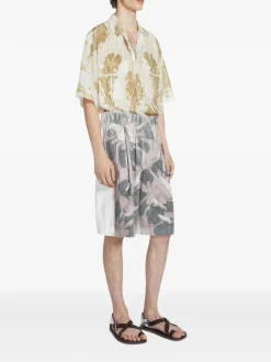 Shorts>DRIES VAN NOTEN Drawstring Waist Shorts
