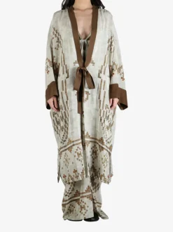 Jackets & Coats>YANGKEHAN Elegant Silk Robe Coat