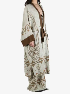 Jackets & Coats>YANGKEHAN Elegant Silk Robe Coat