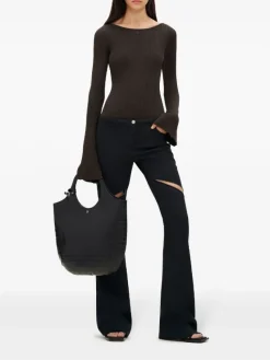 Pants>COURRÈGES Ellipse Zipped Twill Pants