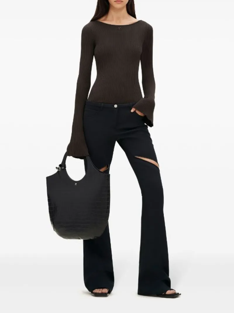 Pants>COURRÈGES Ellipse Zipped Twill Pants