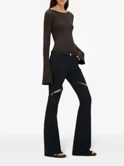 Pants>COURRÈGES Ellipse Zipped Twill Pants