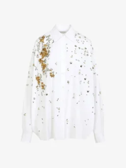 Shirts>DRIES VAN NOTEN Embellished Cocoon Shirt