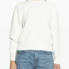 Sweats & Hoodies>alexanderwang.t Embroidered Logo Relaxed Crewneck Pullover