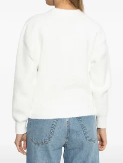 Sweats & Hoodies>alexanderwang.t Embroidered Logo Relaxed Crewneck Pullover