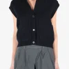 Jackets & Coats>MARGARET HOWELL English Rib Shawl Collar Waistcoat