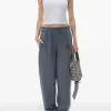 Pants>alexanderwang.t Essential Terry Classic Puff Paint Logo Sweatpants