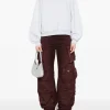 Sweats & Hoodies>alexanderwang.t Essential Terry Crew Sweatshirt W/ Puff Paint Logo