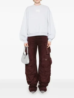 Sweats & Hoodies>alexanderwang.t Essential Terry Crew Sweatshirt W/ Puff Paint Logo