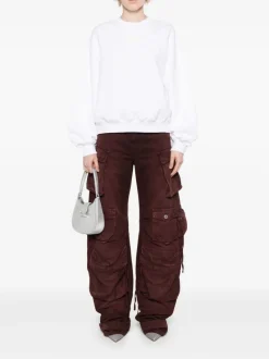 Sweats & Hoodies>alexanderwang.t Essential Terry Crew Sweatshirt W/ Puff Paint Logo