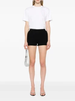 Shorts>alexanderwang.t Essential Terry Sweatshort With Puff Paint Logo