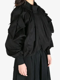 Tops>COMME DES GARCONS TAO Exaggerated Pleated Design Sleeveless Blouson