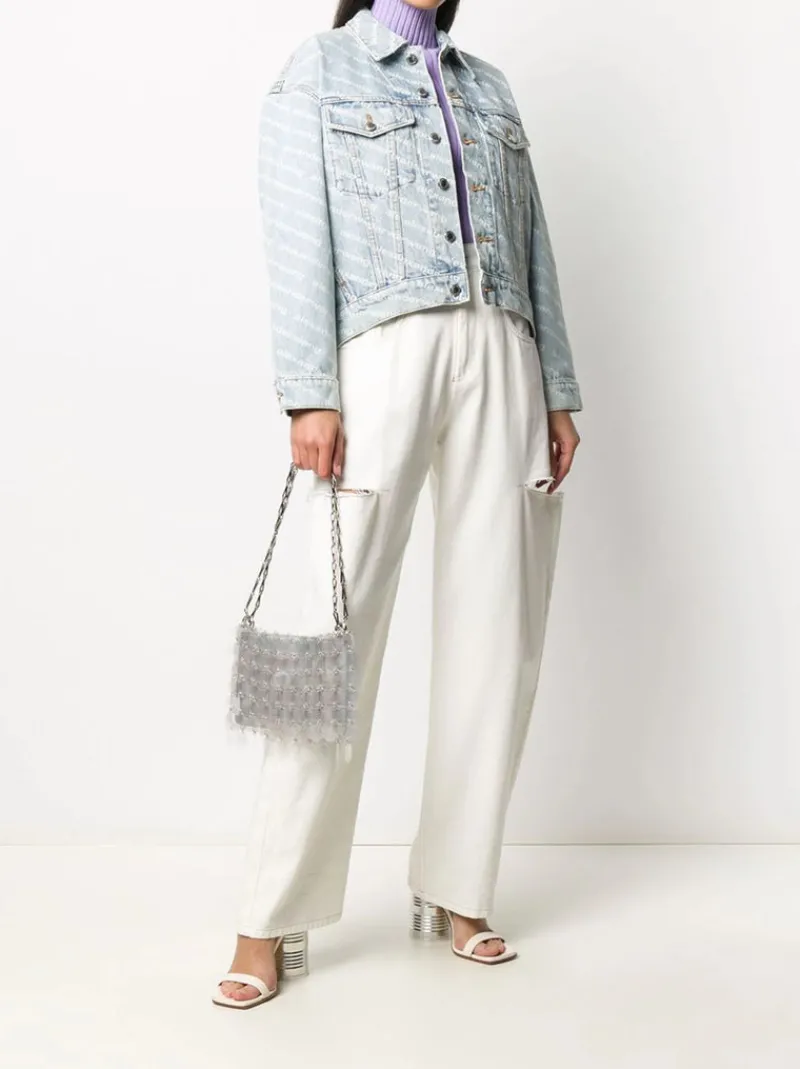 Jackets & Coats>ALEXANDER WANG Falling Back Logo Jacket