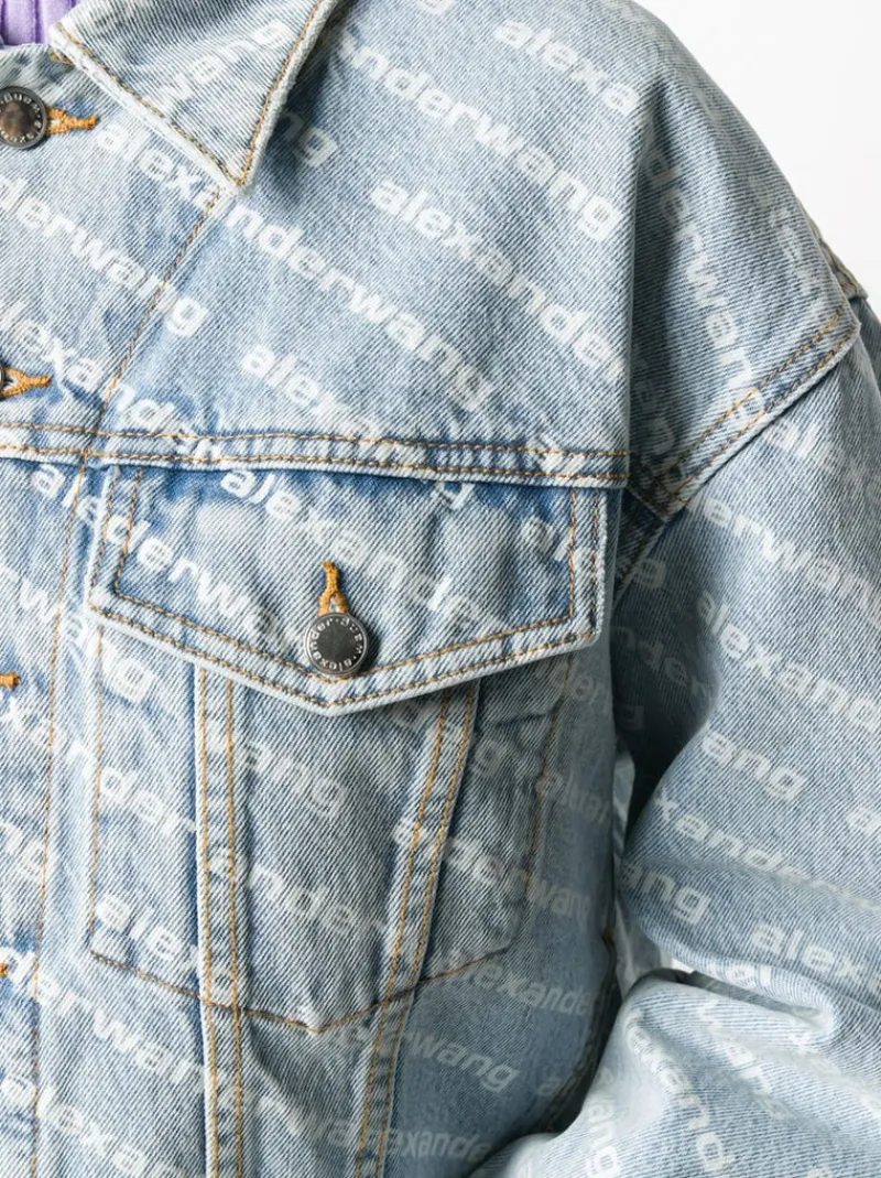 Jackets & Coats>ALEXANDER WANG Falling Back Logo Jacket