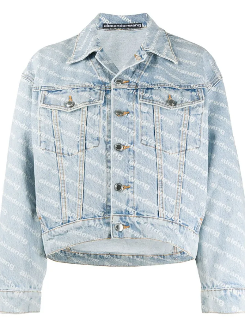 Jackets & Coats>ALEXANDER WANG Falling Back Logo Jacket