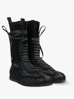 Sneakers>ANN DEMEULEMEESTER Fides Soft High-Top Boxing Sneakers