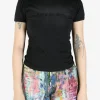 T-shirts>ACNE STUDIOS Fitted Logo T-Shirt