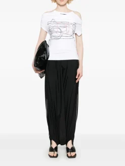 T-shirts>ALAINPAUL Fitted Elastics Multicoloured Print T-shirt