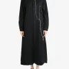 Dresses>Y'S Flannel Hand Stitched Shirt Dress