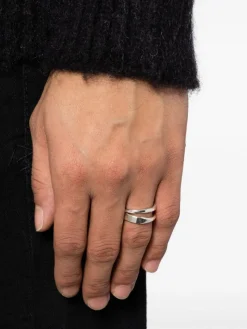 Jewelry | Jewelry>WERKSTATT MUNCHEN Flat Crossed Ring M1726