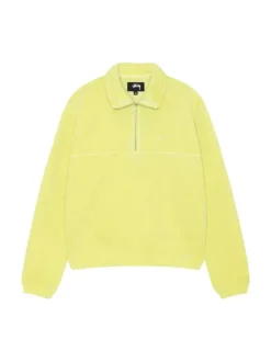 Sweats & Hoodies>STUSSY Fleece Zip Mock Hoodie