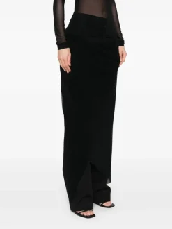 Tops>JEAN PAUL GAULTIER Flock "Tattoo Ruban" Mesh Long Sleeved Top