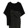 Shirts>Y'S Front Gathered Stripe T-shirt