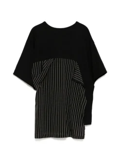 Shirts>Y'S Front Gathered Stripe T-shirt