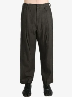 Pants>ZIGGY CHEN Front Pleats Tapered Trousers