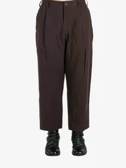 Pants>ZIGGY CHEN Front Pleats Tapered Trousers