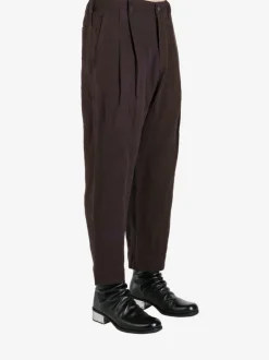 Pants>ZIGGY CHEN Front Pleats Tapered Trousers