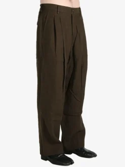 Pants>ZIGGY CHEN Front Pleats Wide Leg Trousers