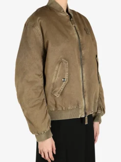 Jackets & Coats>MIU MIU Gabardine Bomber Jacket