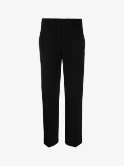 Pants>ANN DEMEULEMEESTER Gaelle Slim Fit Cropped Viscose Trousers