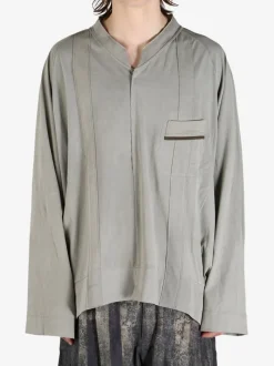 T-shirts>ZIGGY CHEN Gathered Long Sleeve T-Shirt