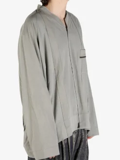 T-shirts>ZIGGY CHEN Gathered Long Sleeve T-Shirt