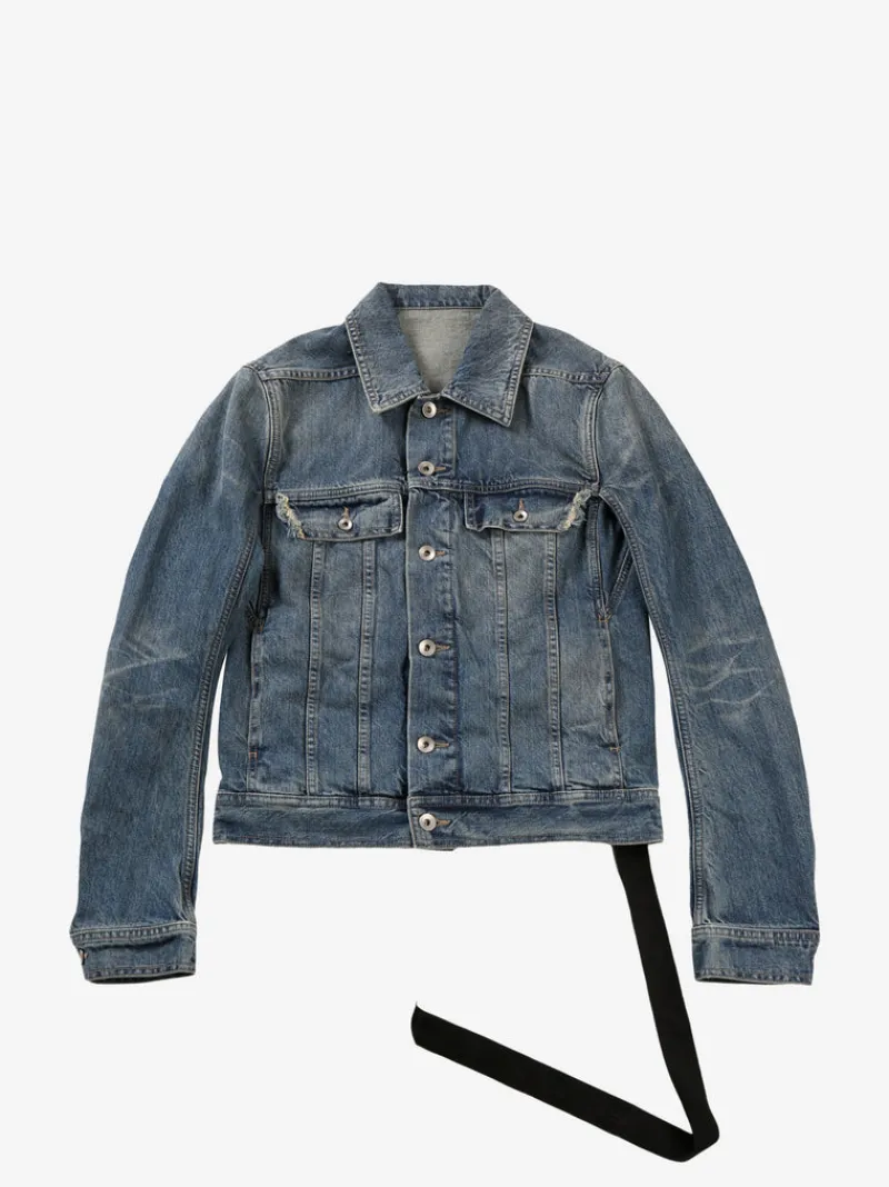 Jackets & Coats>RICK OWENS DRKSHDW Giacca In Denim Trucker Jacket