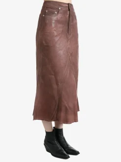 Skirts>RICK OWENS DRKSHDW Gonna In Denim - Godet Skirt