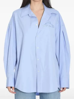 Shirts>ALEXANDER WANG Graphic Embroidery Oversized Shirt