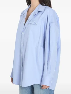 Shirts>ALEXANDER WANG Graphic Embroidery Oversized Shirt