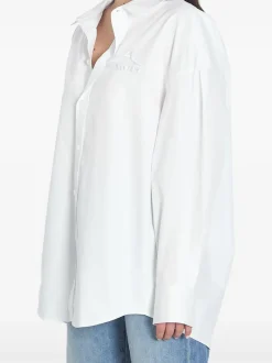Shirts>ALEXANDER WANG Graphic Embroidery Oversized Shirt