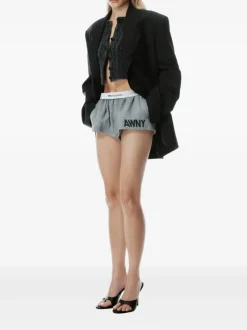 Shorts>alexanderwang.t Graphic Running Short