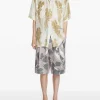 Shirts>DRIES VAN NOTEN Hand Printed Silk Shirt