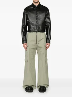 Pants>RICK OWENS Heavy Cotton Poplin Cargobelas